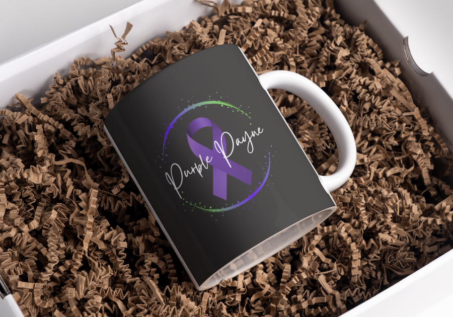 Purple Payne Ribbon Logo Coffee Cup 11oz