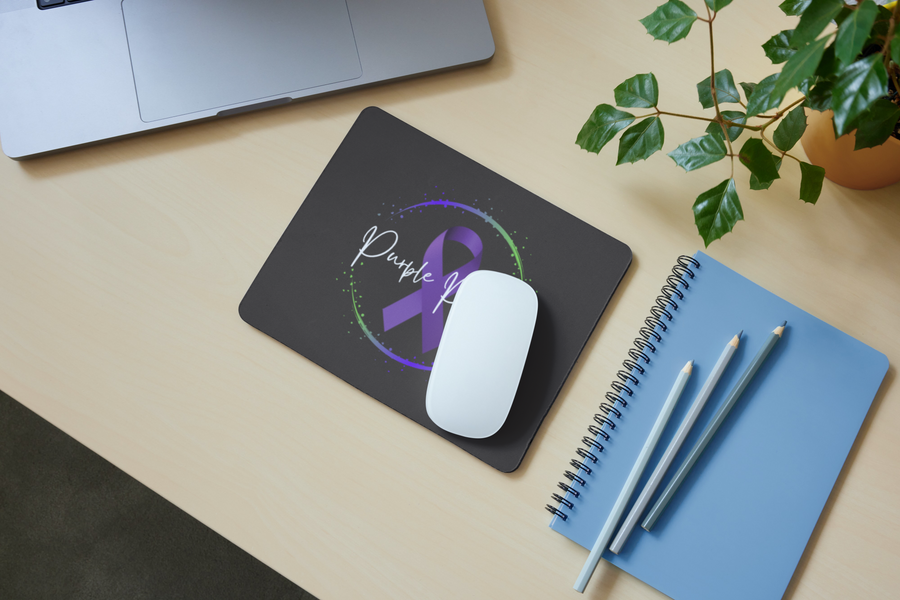 Purple Payne Ribbon Logo Mouse Pad